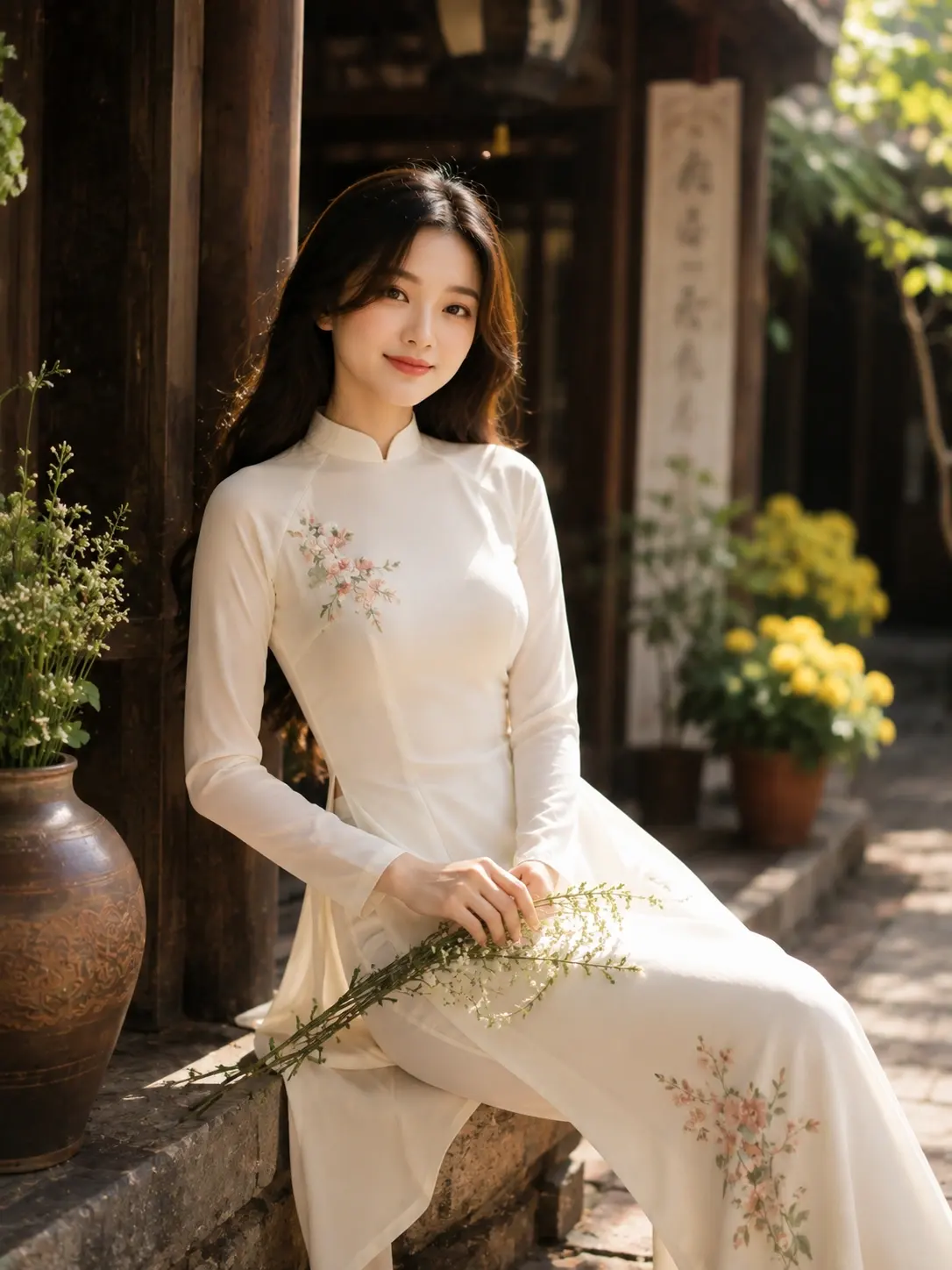 Ao Dai poses