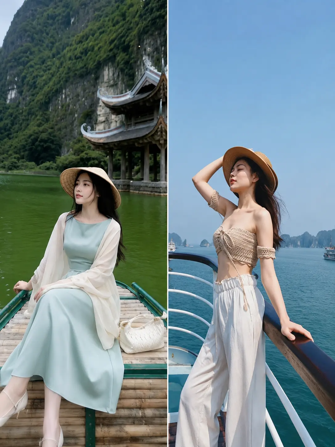 Dáng chụp trên thuyền và boong tàu