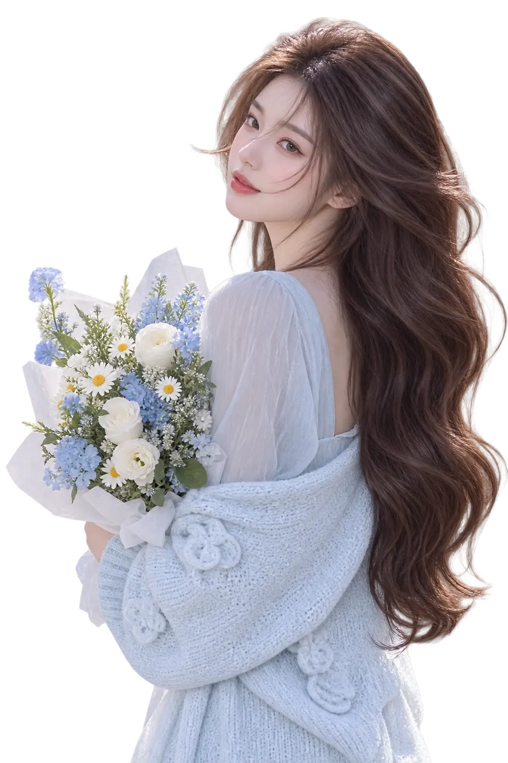 Poses holding flowers — 1