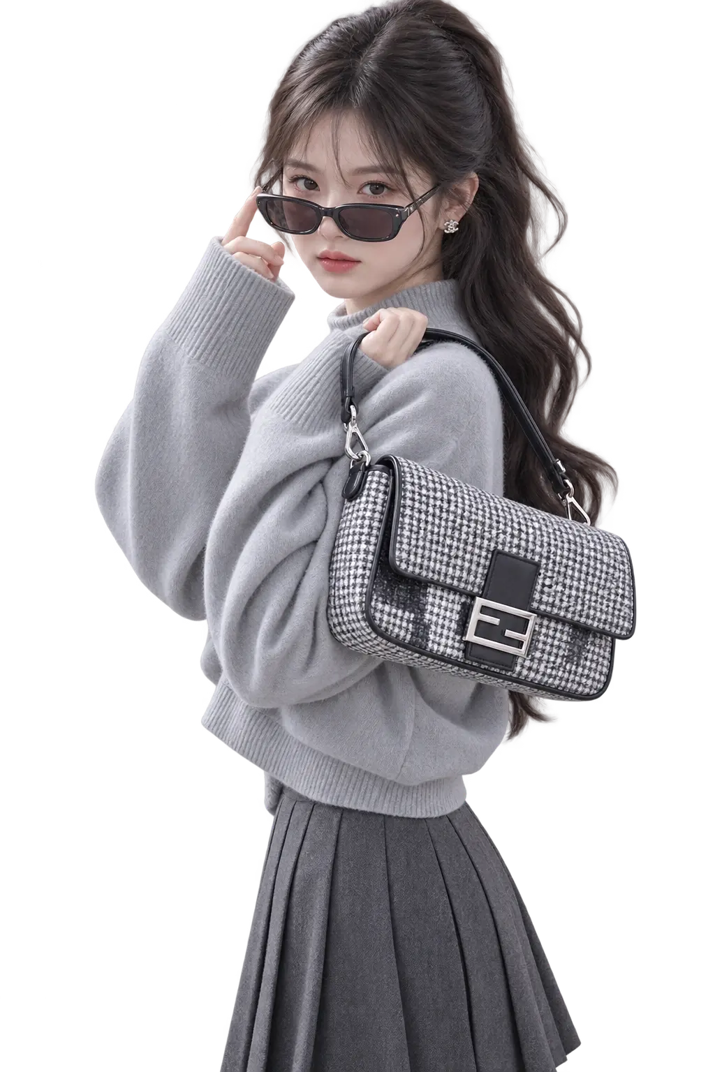 Poses with a handbag, backpack or suitcase — 4