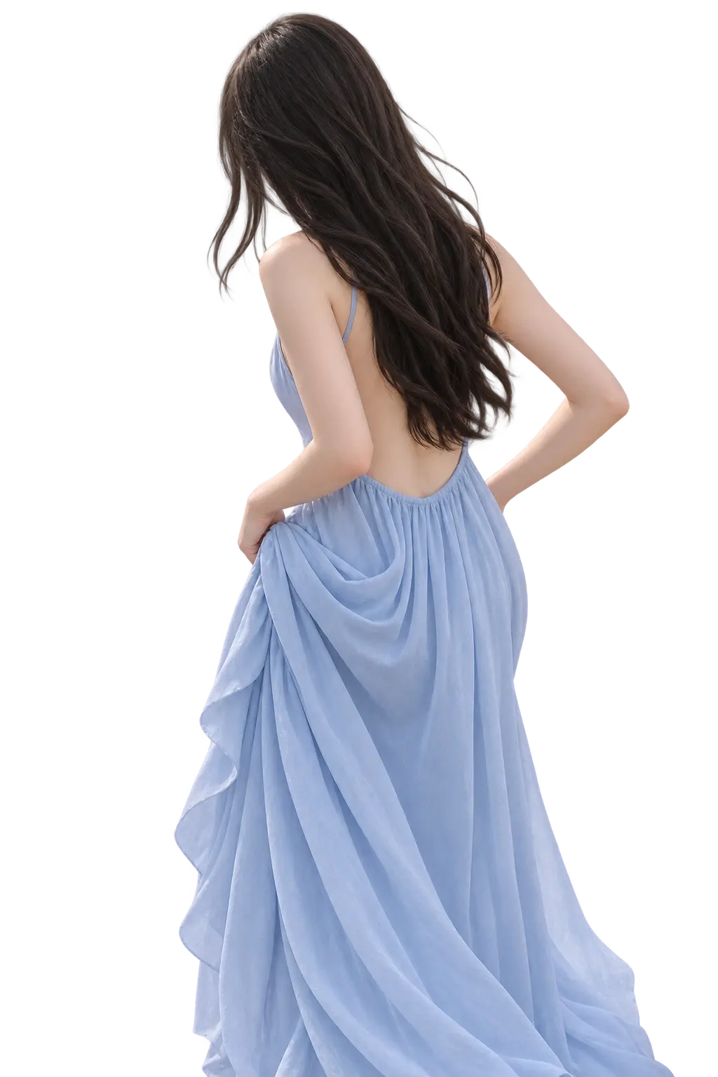 Maxi dress beach poses — 2